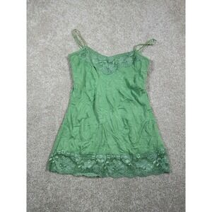 Maurices Womens S Green Lace Trim Tank‎ Cami Y2K Bella Swan Elena Gilbert Vampy